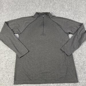 Lululemon Pullover Mens Large Gray Half Zip Running Athletic Training Top
